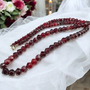 🌺Antique Genuine Rhodolite Garnet Necklace